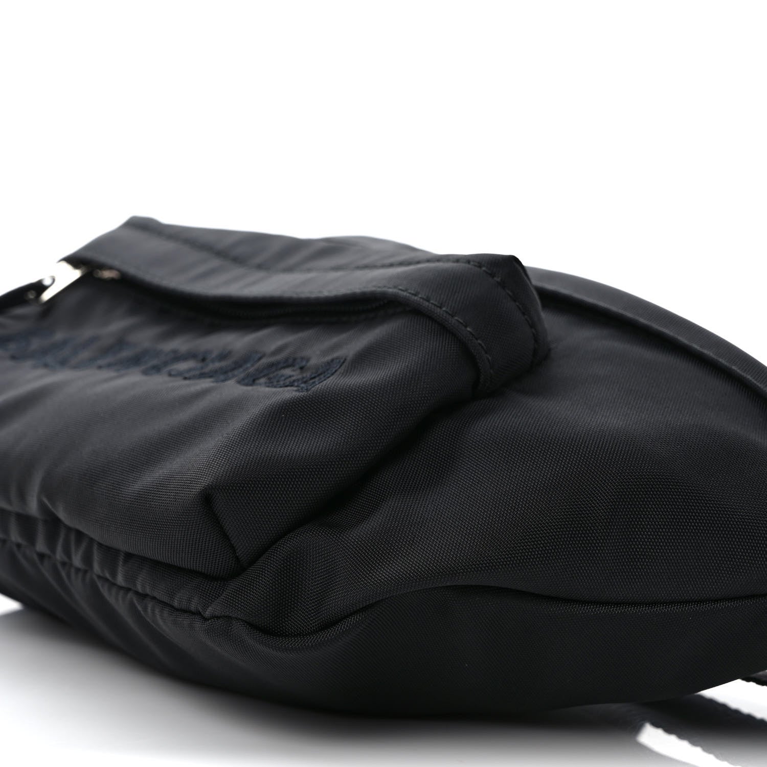 Balenciaga Textured Sport Nylon Logo Embroidered Wheel Beltpack Black 9 of 9