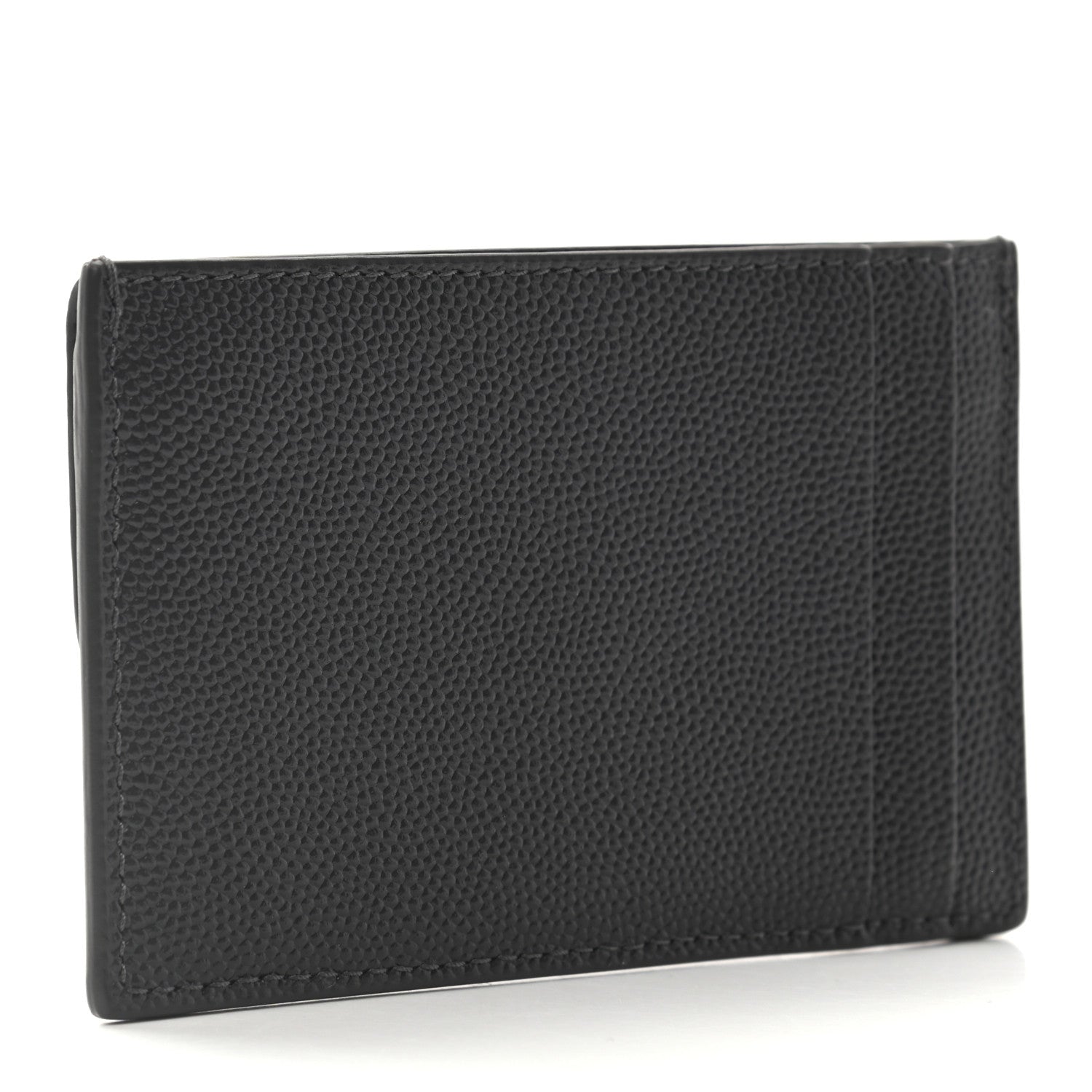 Saint Laurent Grain de Poudre Uptown Card Holder Storm 3 of 6