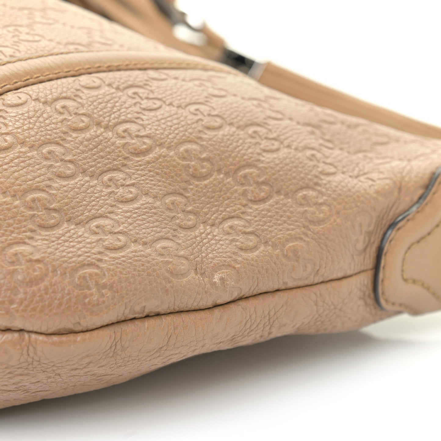 Guccissima Medium Techno Horsebit Hobo Taupe