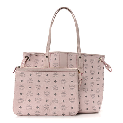 MCM Visetos Medium Liz Reversible Shopper Tote Powder Pink 3 of 16