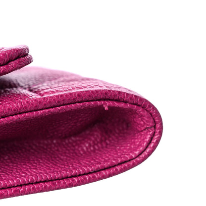Chanel Caviar Quilted Boy Flap Card Holder Fuchsia 10 of 11