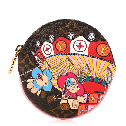 Louis Vuitton Monogram 2020 Christmas Animation Swing Ride Round Coin Purse Pink Poppy 1 of 7