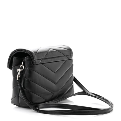Saint Laurent Calfskin Y Quilted Monogram Toy Loulou Crossbody Bag Black 3 of 11