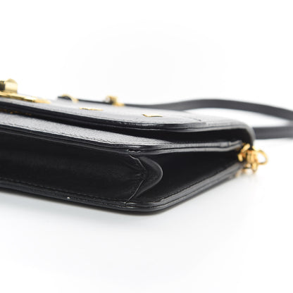 MCM Grained Calfskin Studded Crossbody Bag Black 10 of 15