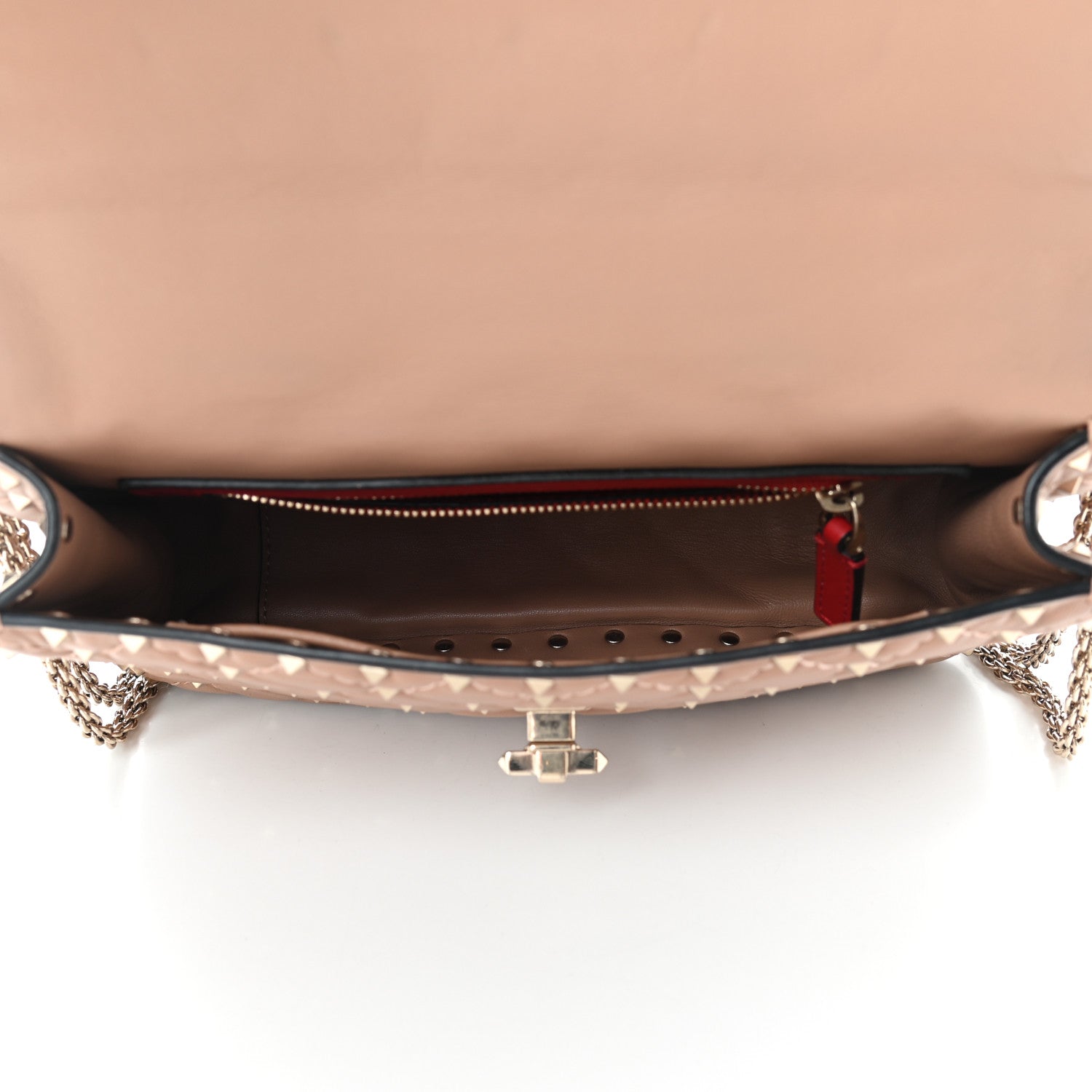 Valentino Garavani Nappa Medium Rockstud Spike Shoulder Bag Soft Noisette 5 of 10