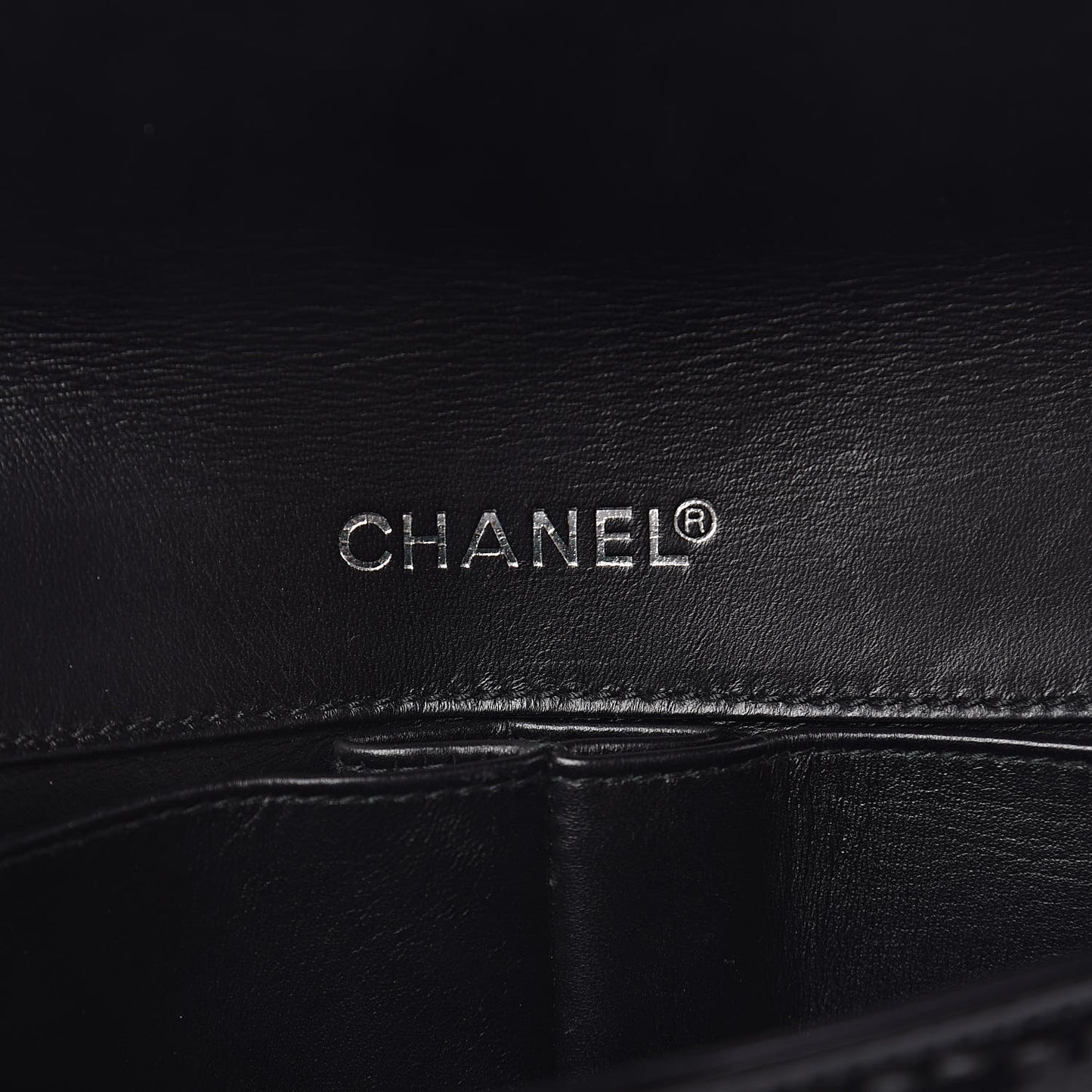 Patent Perforated Camellia East West Flap Black