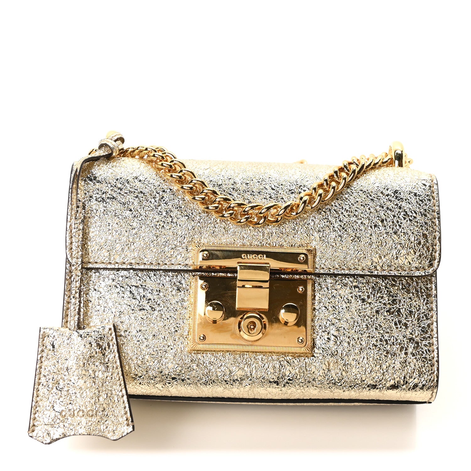 Gucci Galassia Small Padlock Shoulder Bag Platino 1 of 10