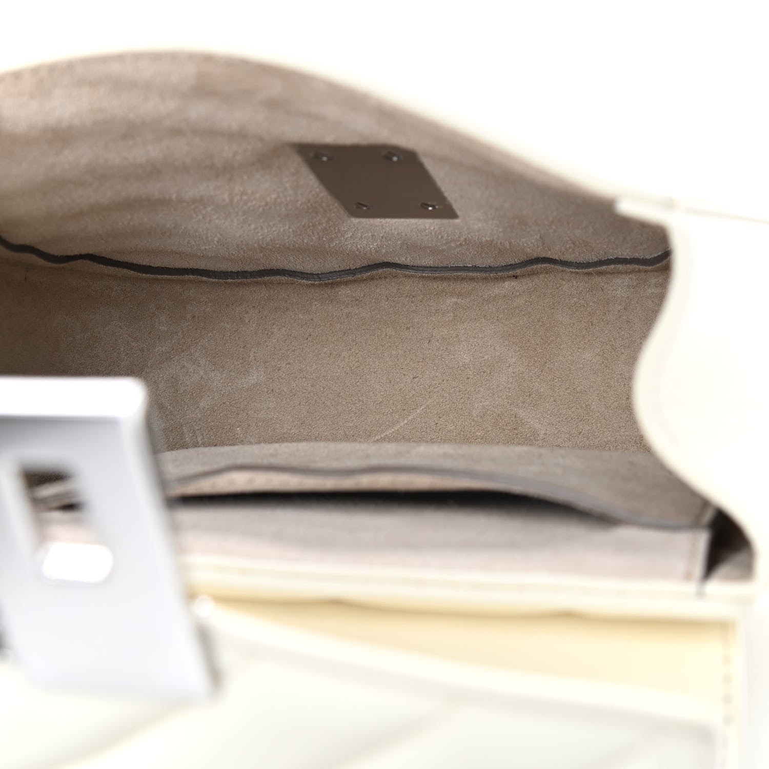 Chloe Calfskin Quilted Mini Drew Bijou Shoulder Bag Natural White 5 of 9