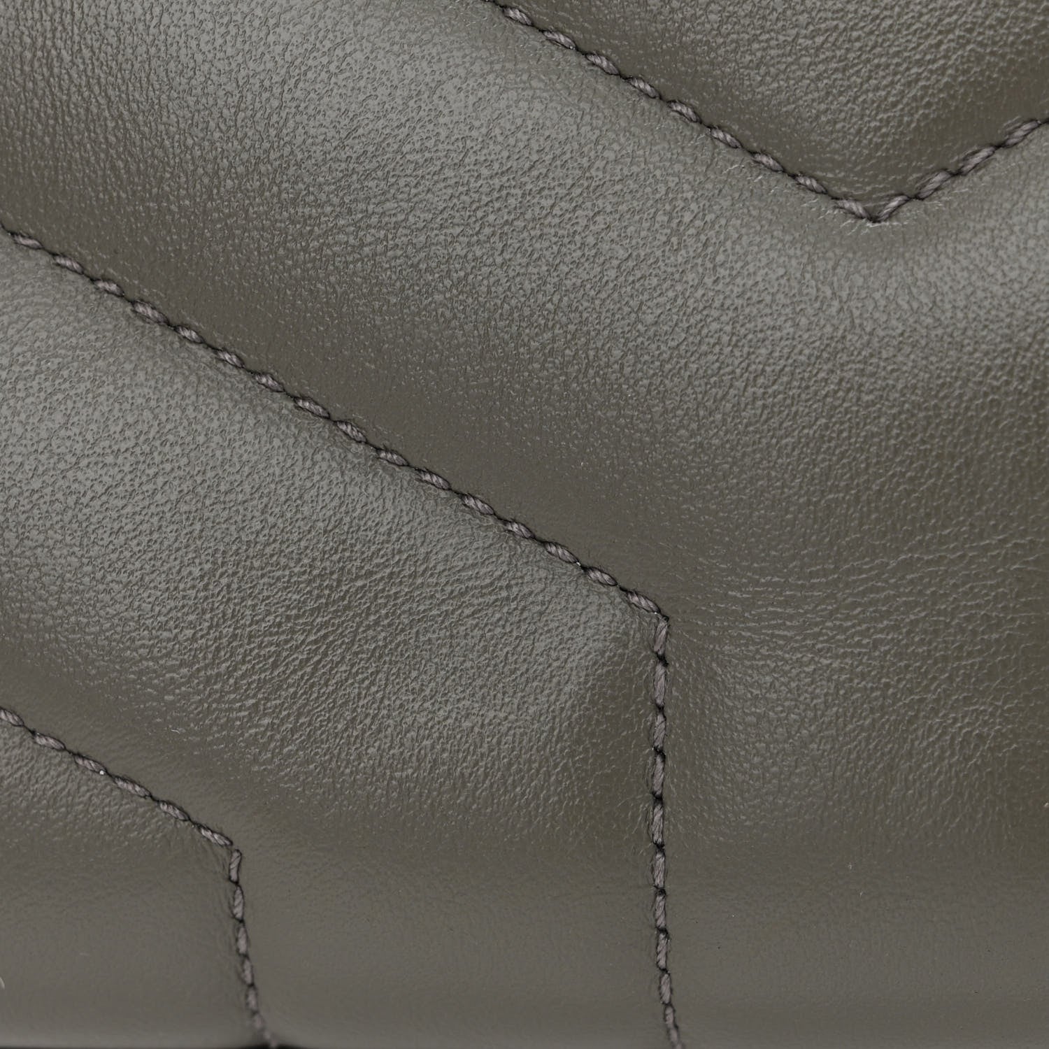 Saint Laurent Calfskin Y Quilted Monogram Toy Loulou Crossbody Bag Grey Kaki 11 of 12