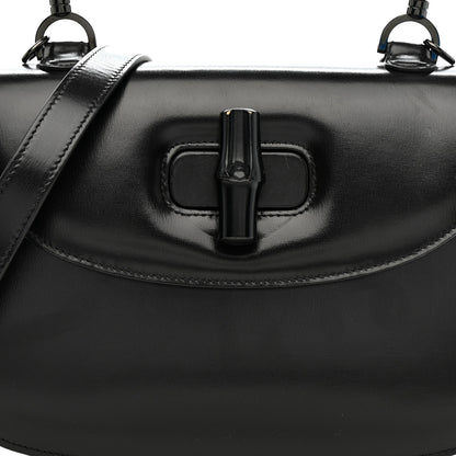 Gucci Boarded Dyana Lux Calfskin Web Monochrome Medium Bamboo 1947 Top Handle Bag Black 7 of 19