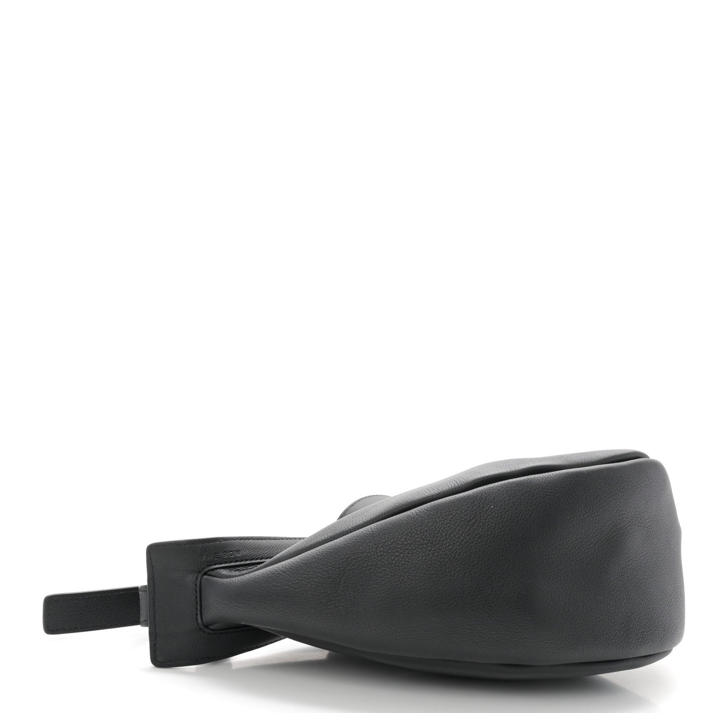 Grained Calfskin Small Slouchy Banana Bag Black