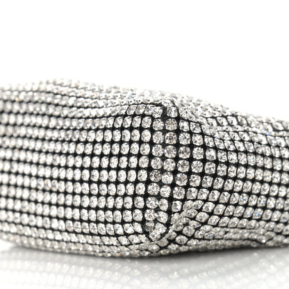 Alexander Wang Mesh Crystal Rhinestone Mini Heiress Pouch Black Silver 8 of 9