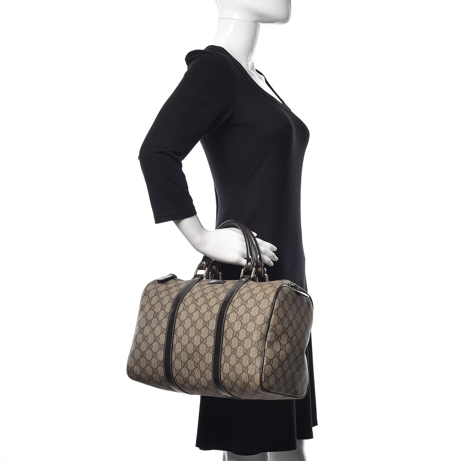 Gucci GG Plus Monogram Medium Joy Boston Dark Brown 2 of 13