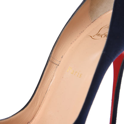Christian Louboutin Veau Velours So Kate 120 Pumps 37.5 Navy 8 of 8