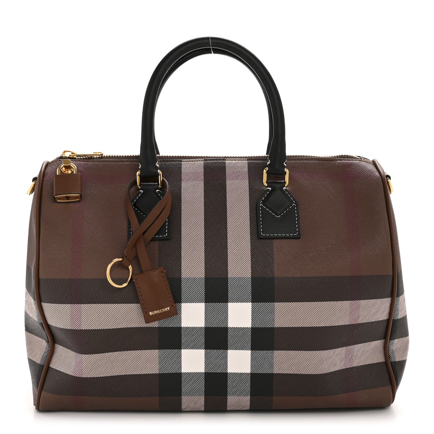 E-canvas Check Bowling Bag Dark Birch Brown