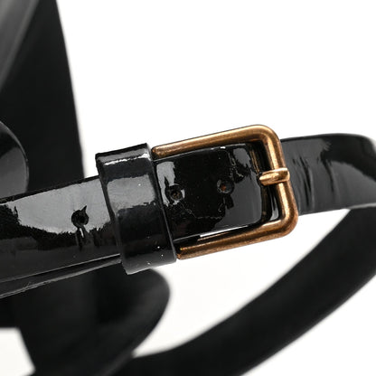 Saint Laurent Patent Tribute 105 Platform Sandals 38 Black 11 of 11