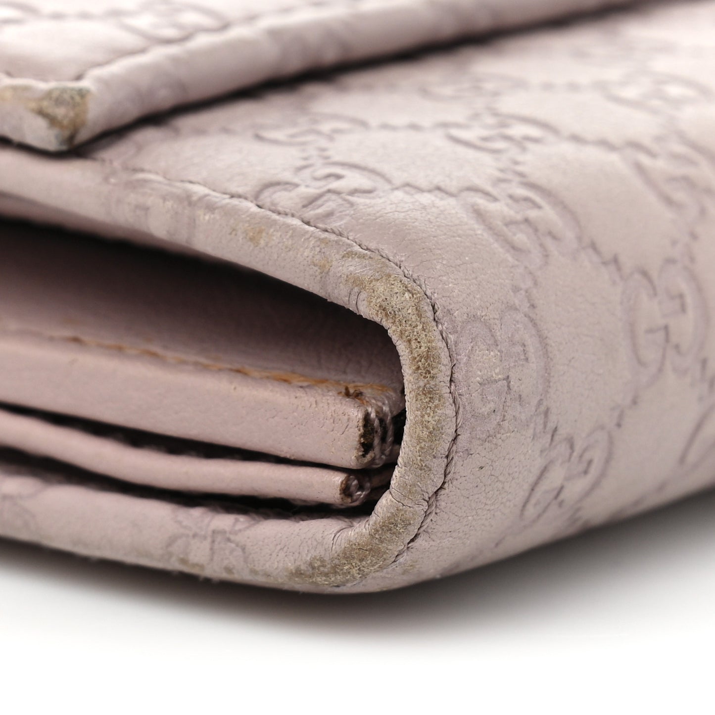 Soft Microguccissima Dice Chain Wallet Mauve