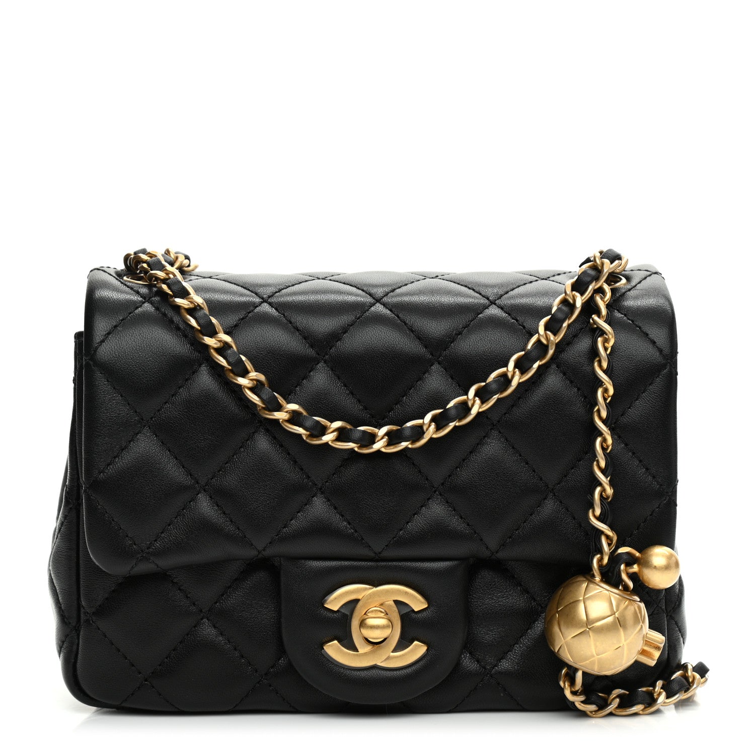 Chanel Lambskin Quilted Mini Pearl Crush Flap Black 1 of 9