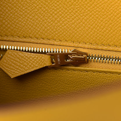 Hermes Epsom Kelly Sellier 25 Jaune Ambre 28 of 41