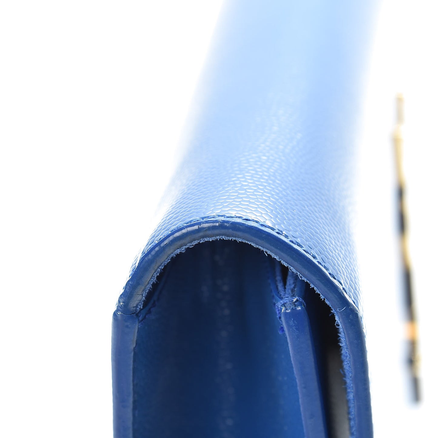 Patent Grain De Poudre Classic Monogram Cassandre Clutch Blue