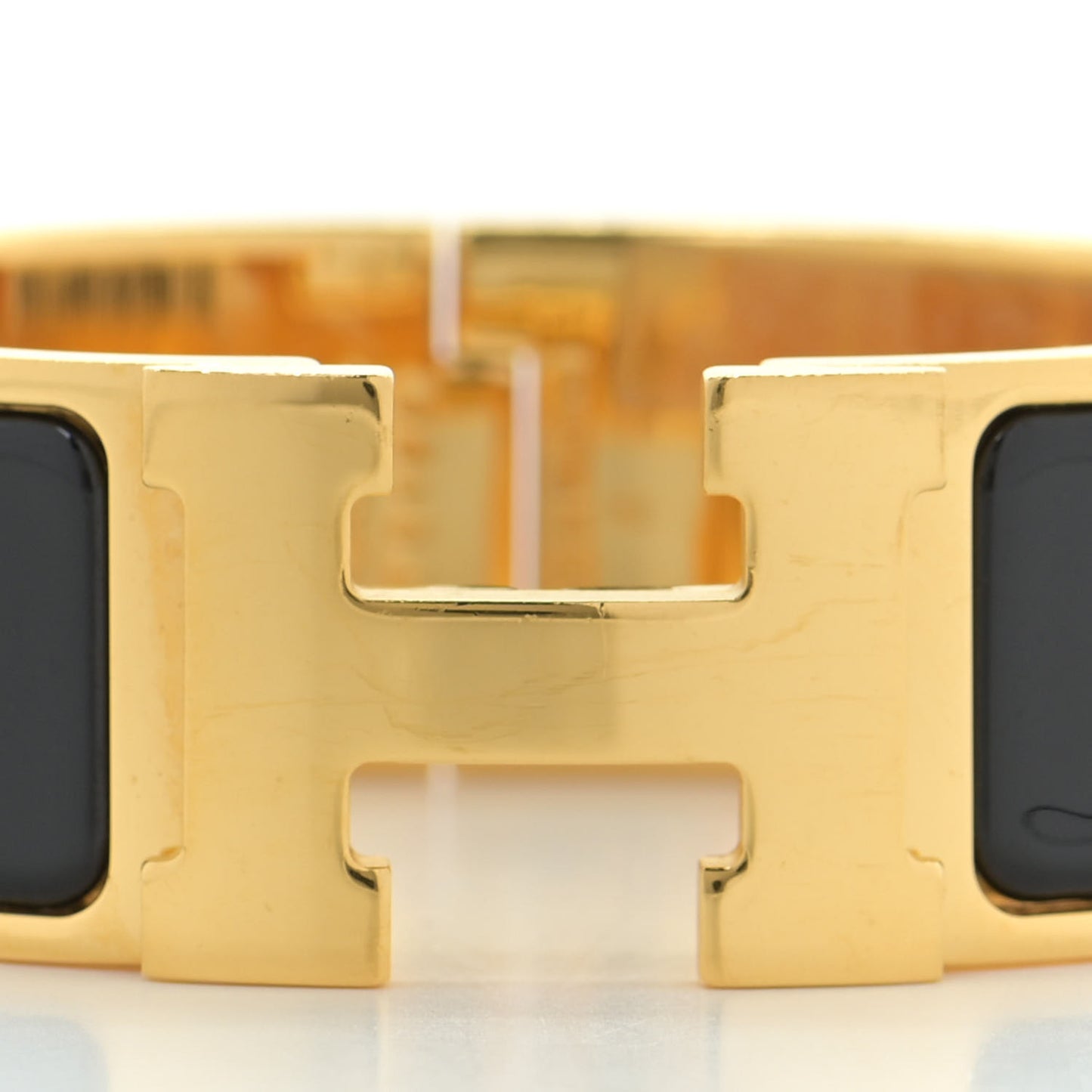 Enamel Wide Clic Clac H Bracelet PM Black