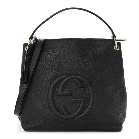 Gucci Pebbled Calfskin Large Soho Hobo Black 1 of 10