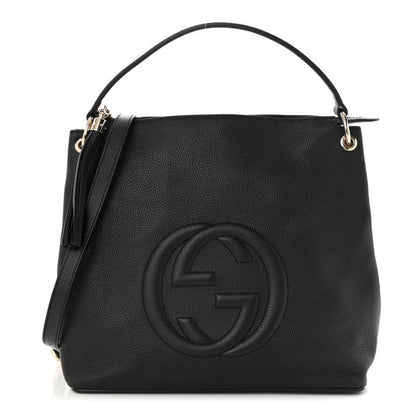 Gucci Pebbled Calfskin Large Soho Hobo Black 1 of 10