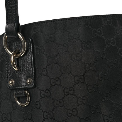 Gucci Nylon Monogram Medium Handle Vertical Tote Black 8 of 15