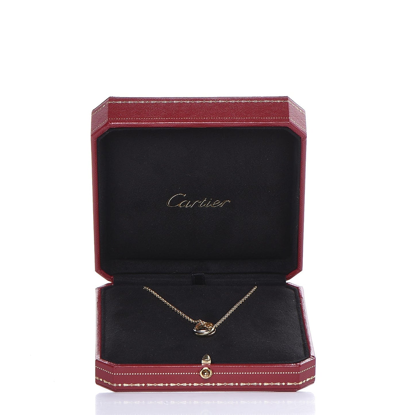 18K Pink Yellow White Gold Trinity Pendant Necklace