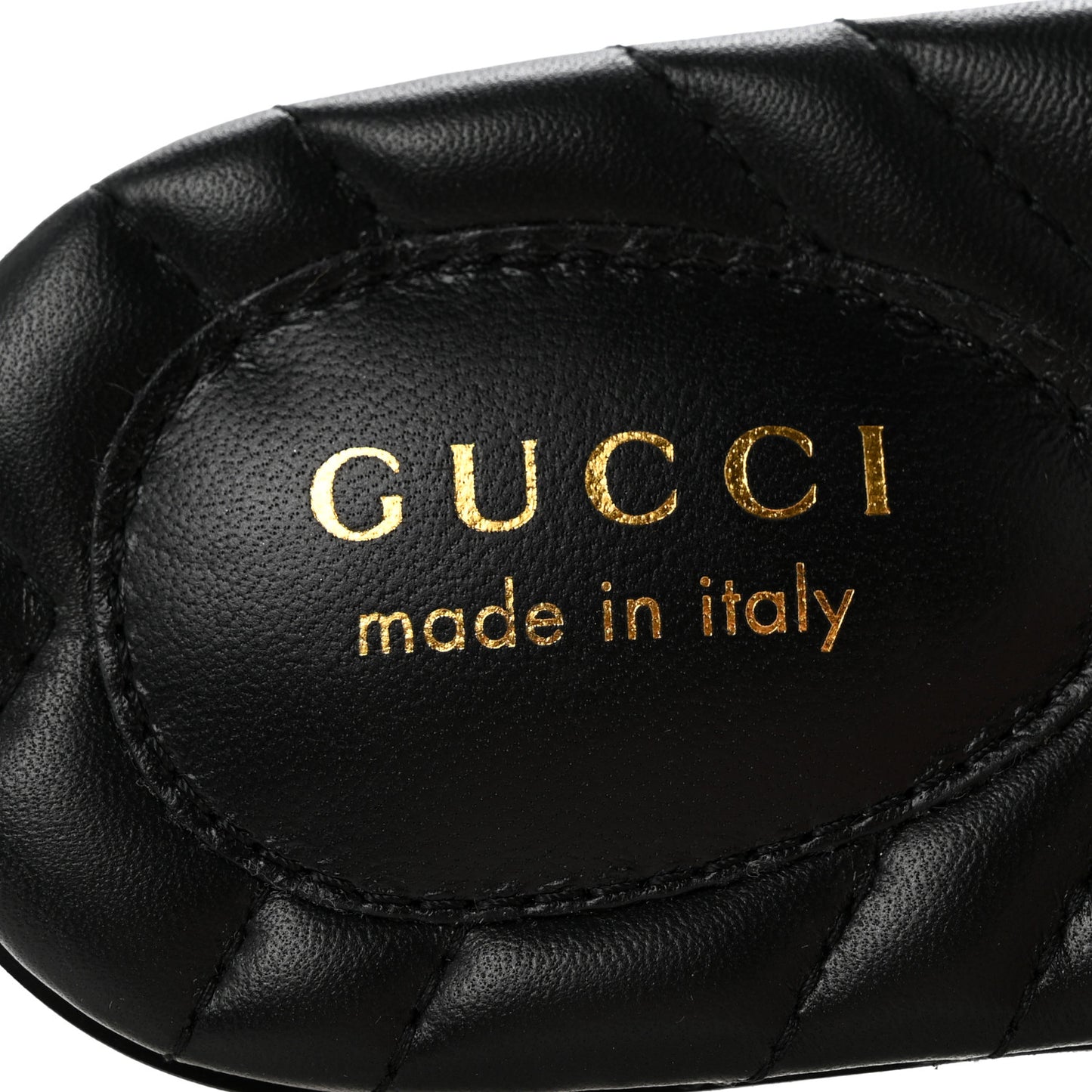 Nappa Matelasse GG Marmont Flat Slide Sandals 37.5 Black