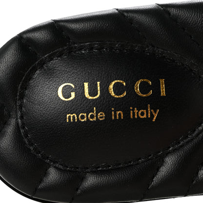 Gucci Nappa Matelasse GG Marmont Flat Slide Sandals 37.5 Black 8 of 11