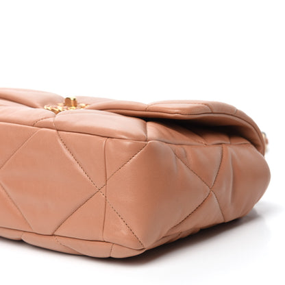 Chanel Lambskin Quilted Large Chanel 19 Flap Brown 7 of 10