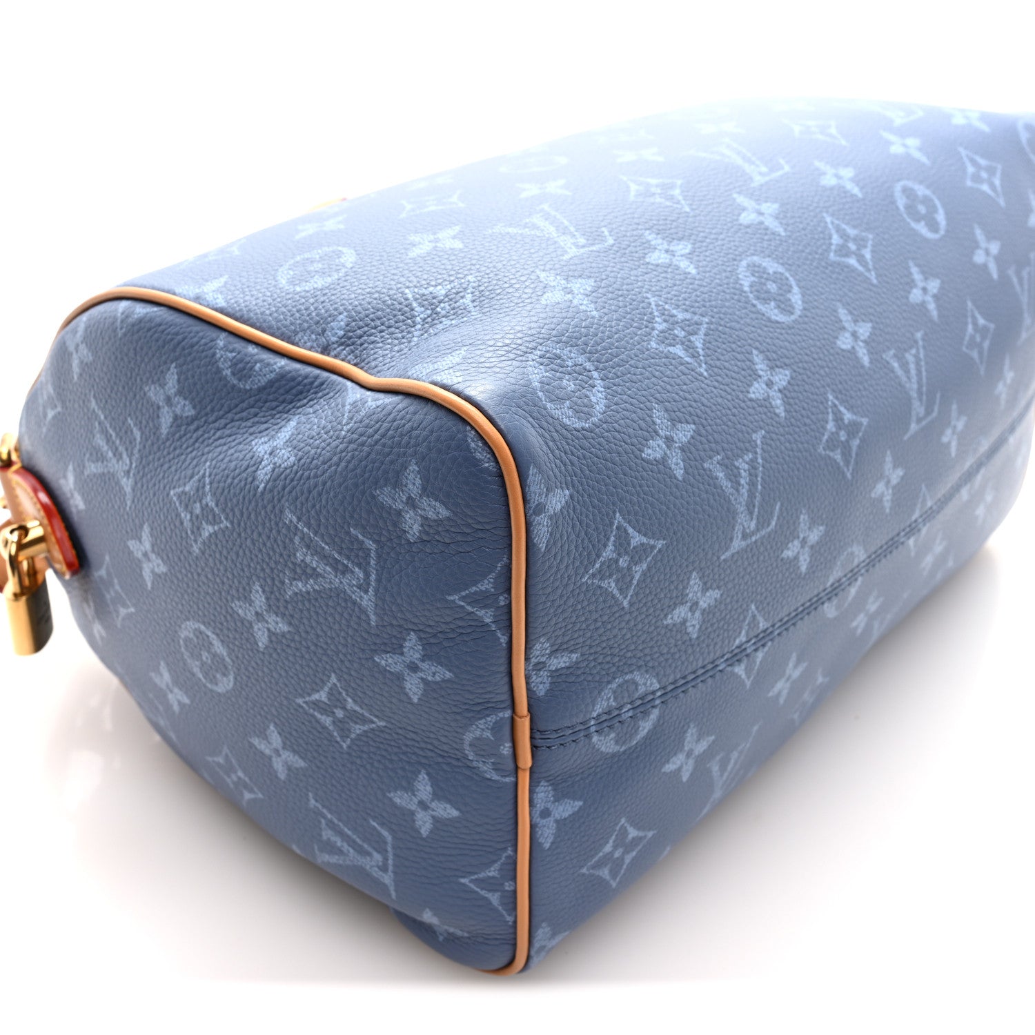 Louis Vuitton Calfskin Monogram Speedy P9 Bandouliere 30 Silk Blue 9 of 11