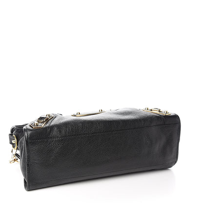 Balenciaga Chevre Gold Metallic Edge Hardware City Black 3 of 9