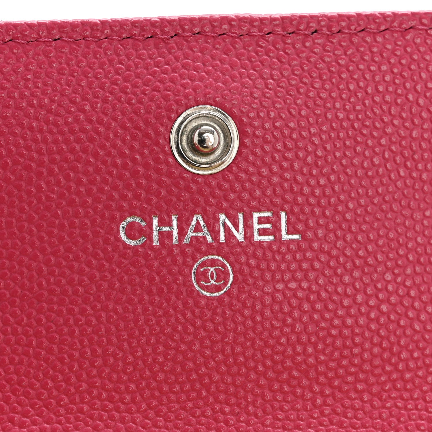 Chanel Caviar Quilted Chanel 19 Flap Card Holder Wallet Dark Pink 6 of 9