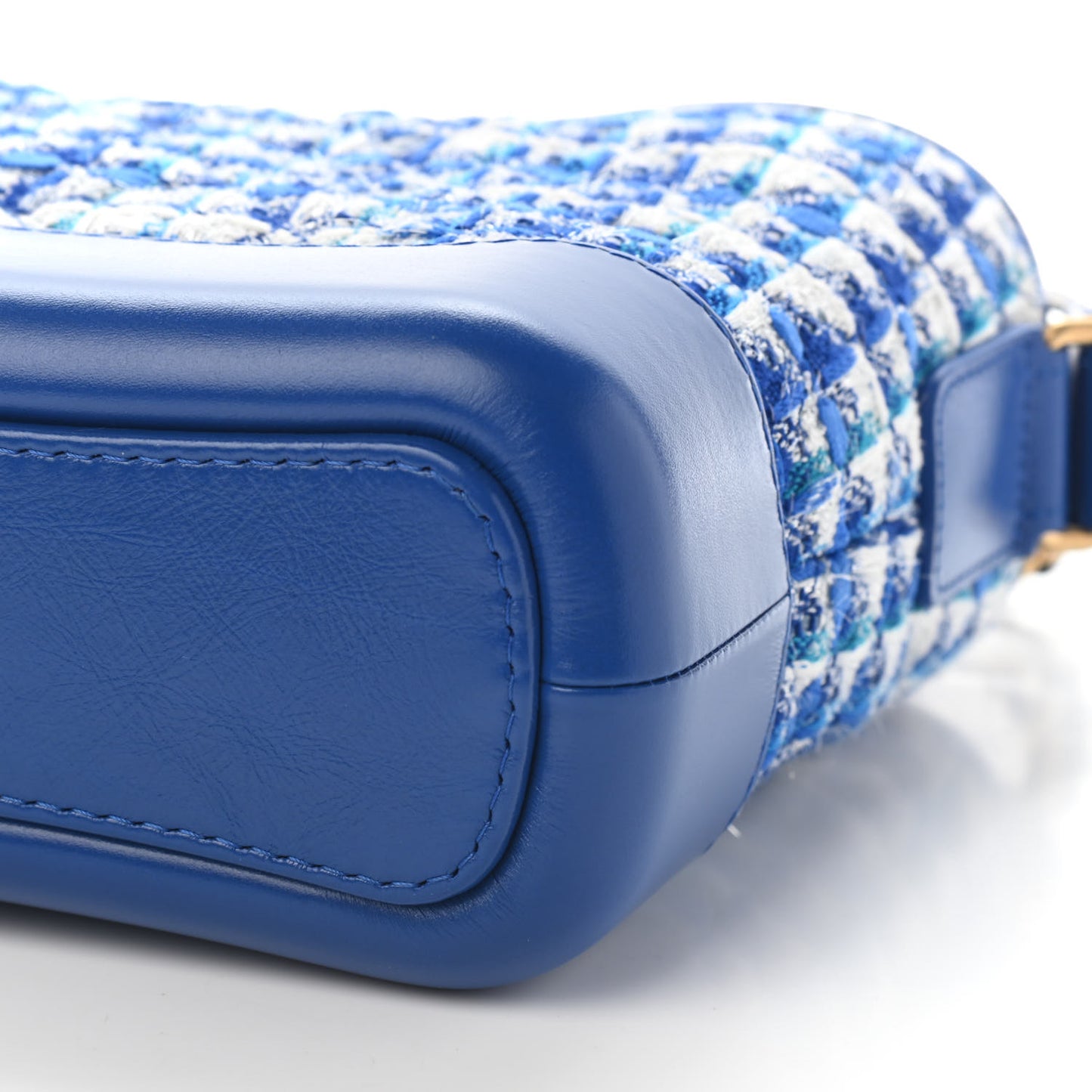 Tweed Calfskin Small Gabrielle Hobo Royal Blue