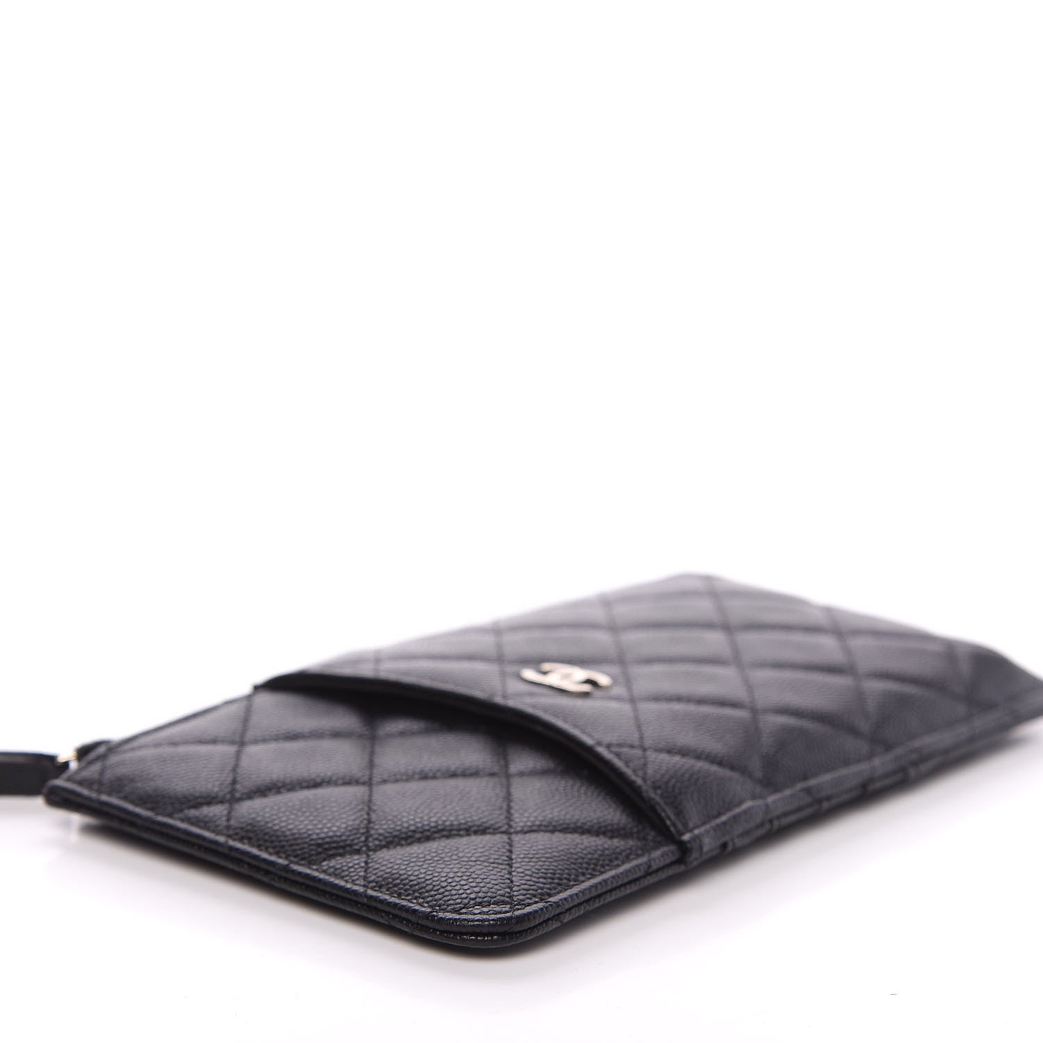Chanel Caviar Quilted Classic Flat Wallet Pouch Black 6 of 11