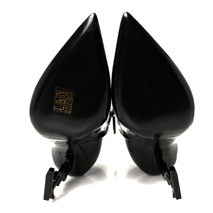 Saint Laurent Glazed Calfskin Opyum 110 Ankle Boots 36 Black 6 of 9