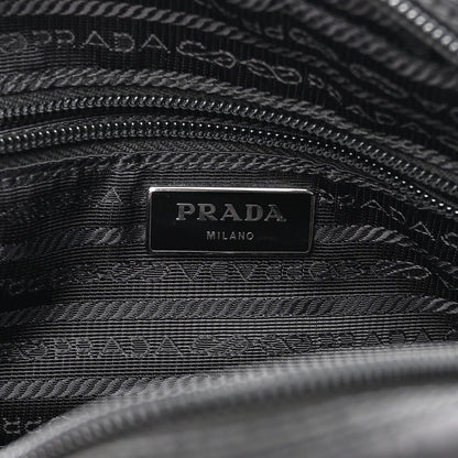 Prada Tessuto Nylon Studded New Vela Shoulder Bag Black Bianco 6 of 9