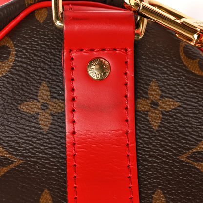 Louis Vuitton Calfskin Monogram Keepall Bandouliere 50 Coquelicot 18 of 20