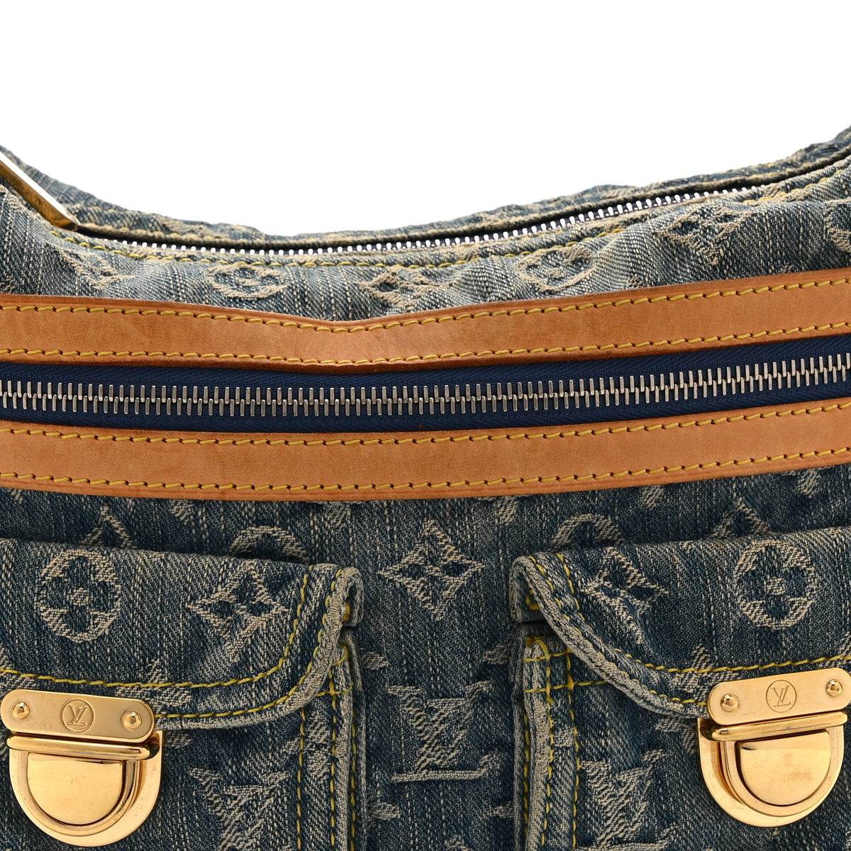 Monogram Denim Baggy PM Blue
