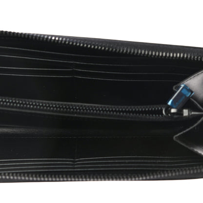 Saint Laurent Calfskin Fragment Zip Around Wallet Black 5 of 10