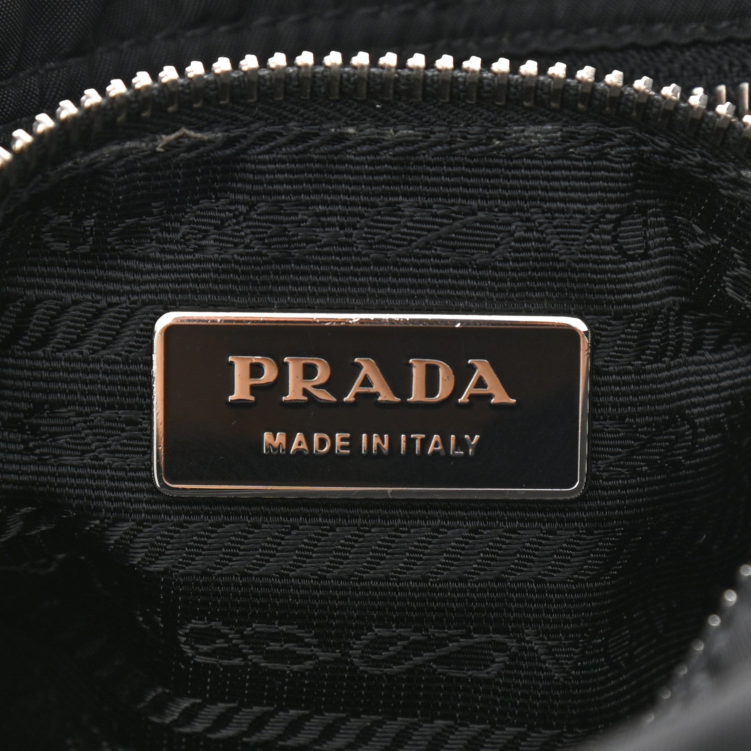 Prada Nylon Vela Saffiano Shoulder Bag Black 6 of 10