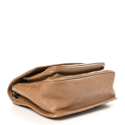 Saint Laurent Crinkled Calfskin Matelasse Monogram Medium Niki Chain Satchel Natural Tan 4 of 10