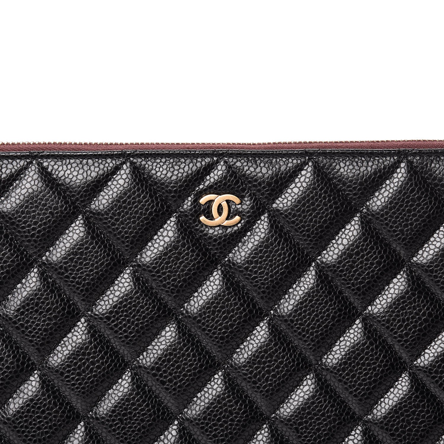 Chanel Caviar Quilted Large Cosmetic Case Black 10 of 11