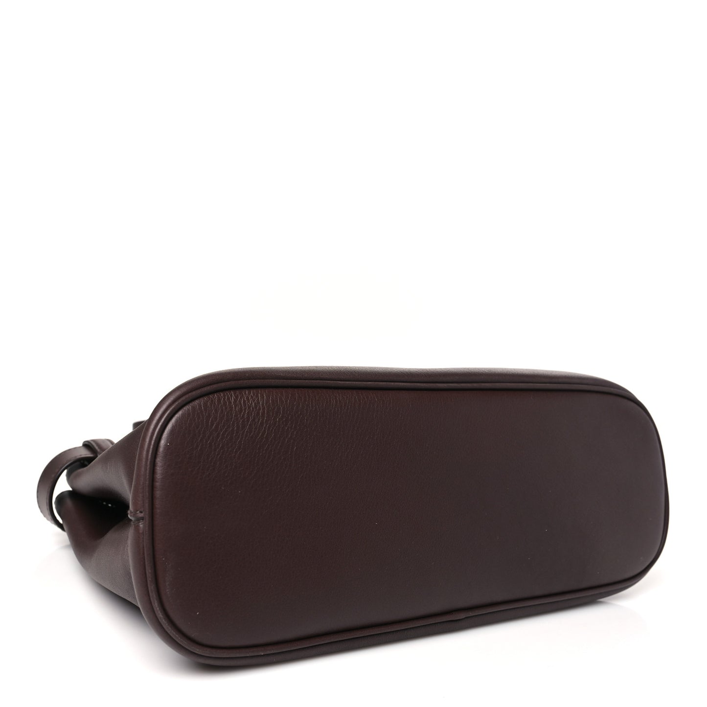 Soft Grained Calfskin Vitello Daino Small Buckle Bag Brown