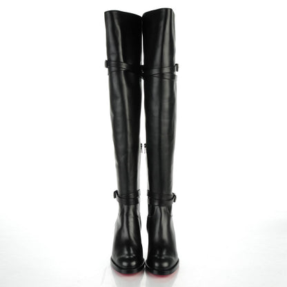 Christian Louboutin Calfskin Karialta 70 Over The Knee Boots 39.5 Black 2 of 8