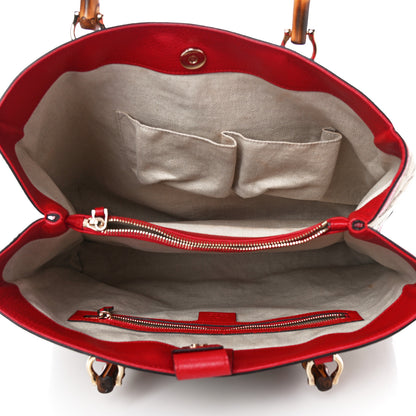 Gucci Monogram Medium Diana Bamboo Top Handle Tote Red 4 of 10