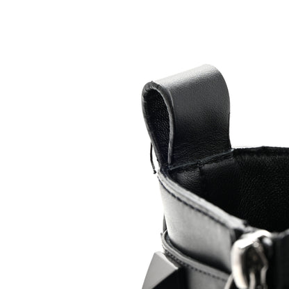 Valentino Garavani Calfskin Tonal Roman Stud 20/40mm Combat Boots 38 Black 9 of 14
