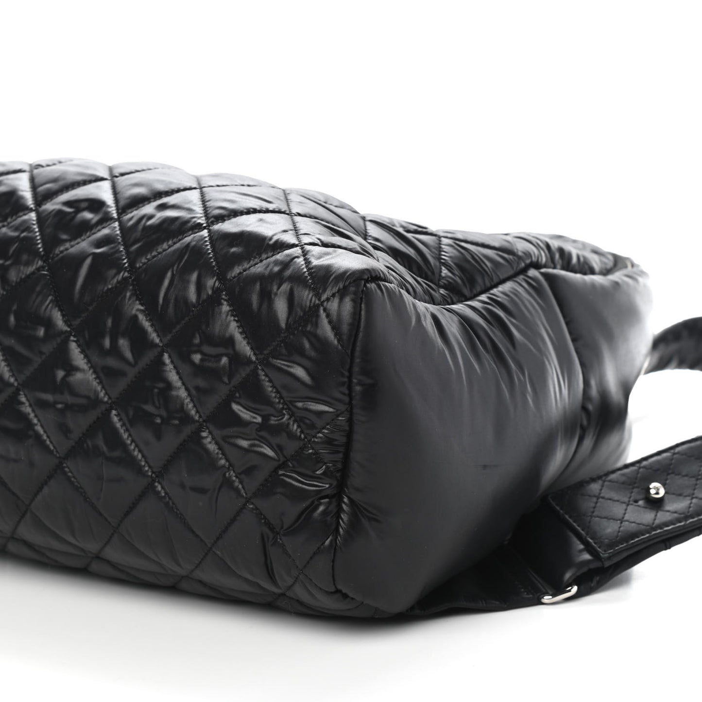 Nylon Quilted Coco Cocoon Backpack Black